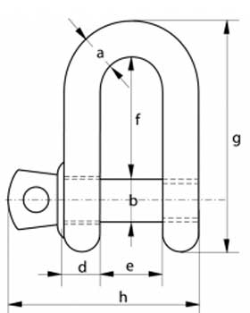 Рис.1.Схема скобы такелажной G-3151