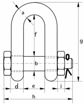 Рис.1.Схема скобы такелажной G-4153